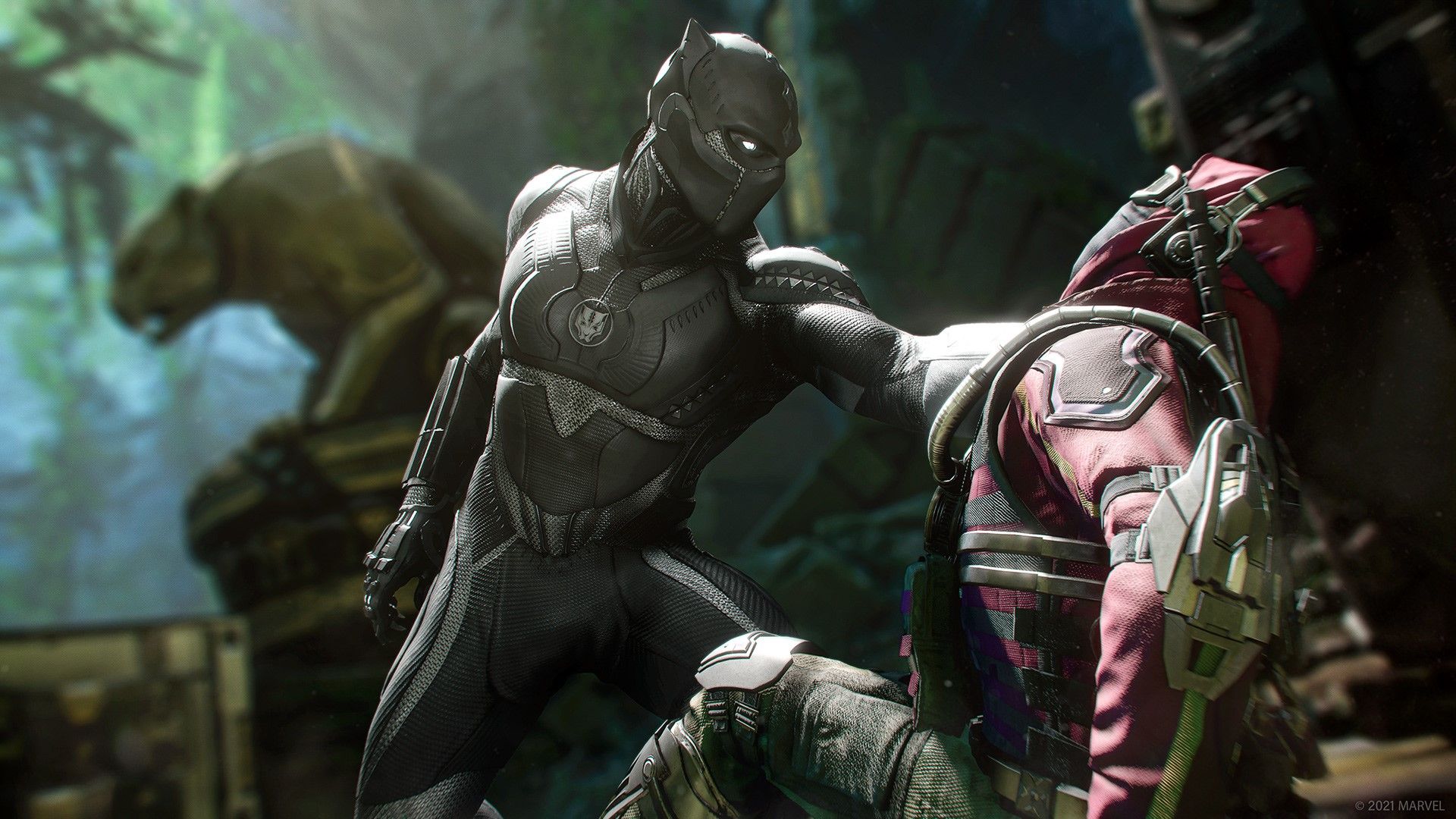Marvel's Avengers War for Wakanda - Black Panther Choking Enemy