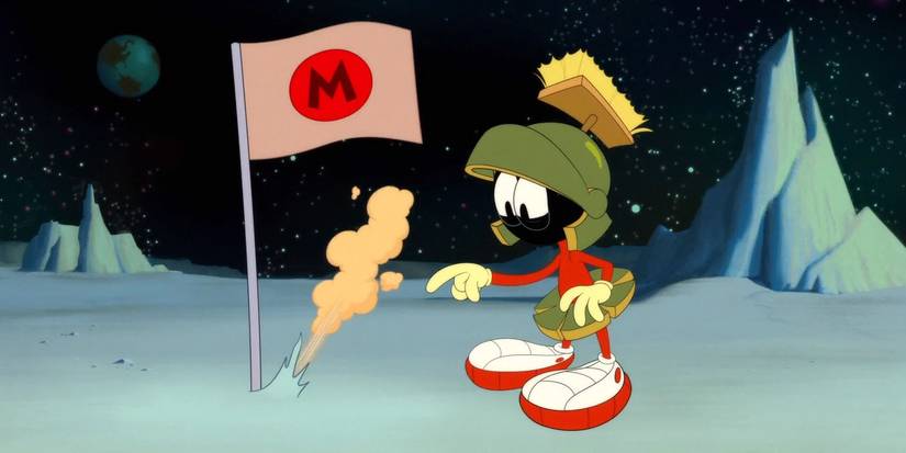 Marvin the Martian attempting to claim a planet