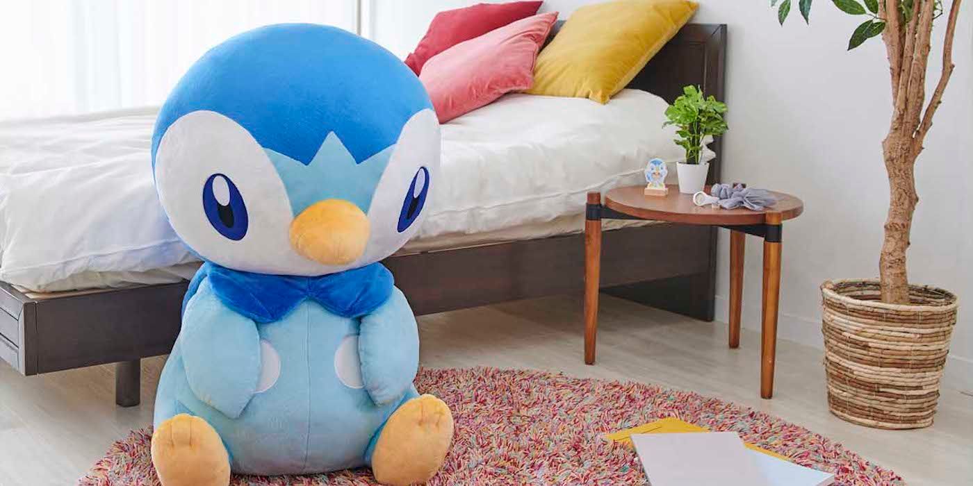 Massive Piplup plush adds a Pokémon flair to any room