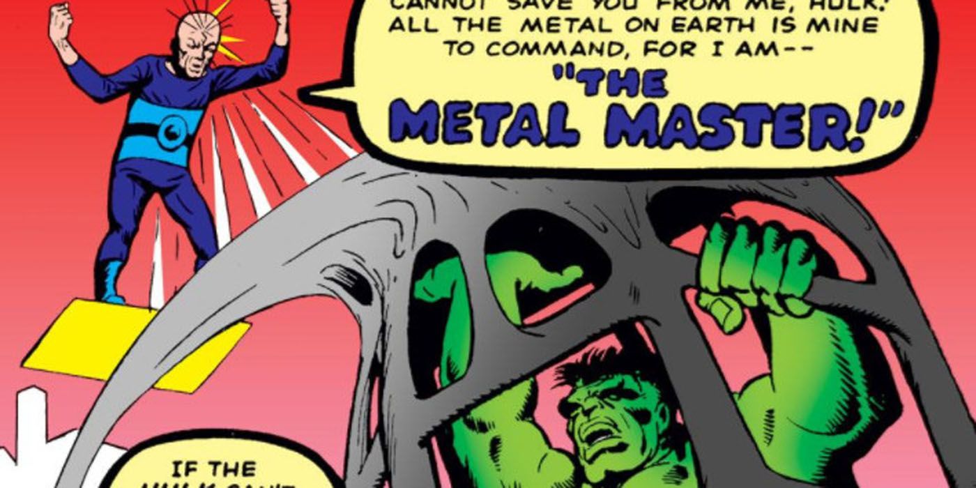 Metal Master traps Hulk in a cage.