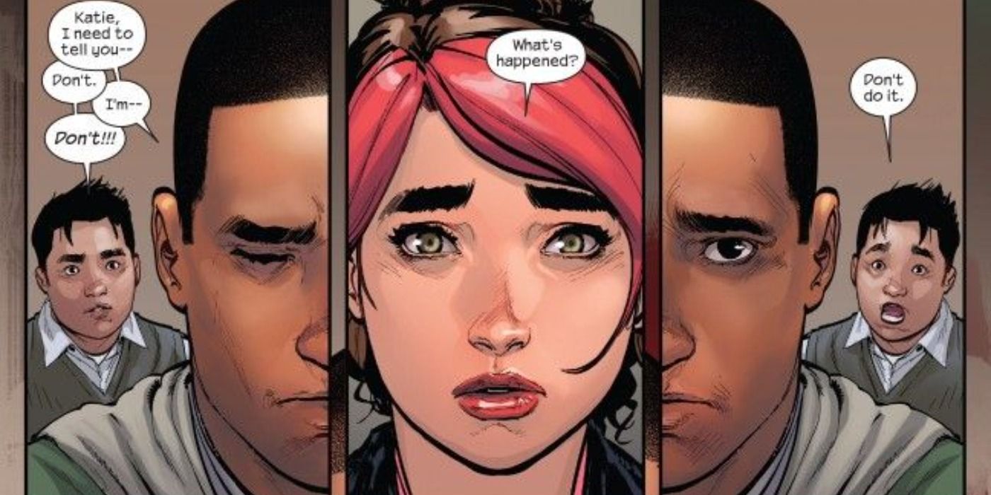 Miles Morales tells Kate Bishop he is Spider-Man in Marvel Comics.