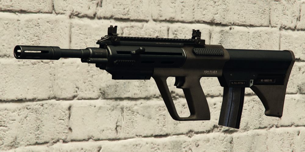 The Military Rifle displayed at Ammo-Nation in Grand Theft Auto Online