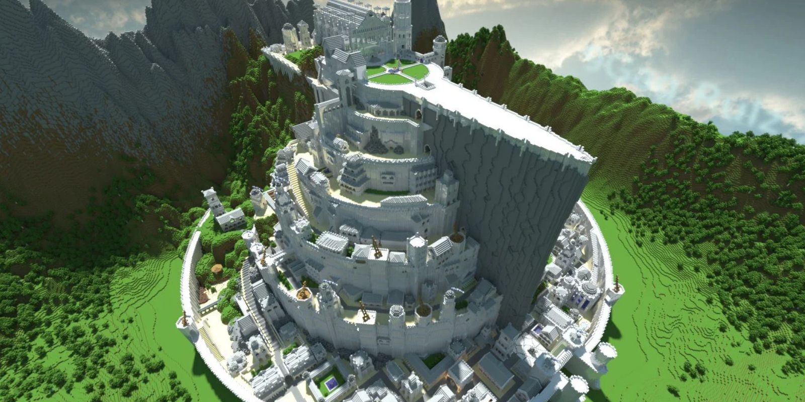 Minecraft's Best Lord of the Rings &amp; Middle-Earth Designs Minas Tirith