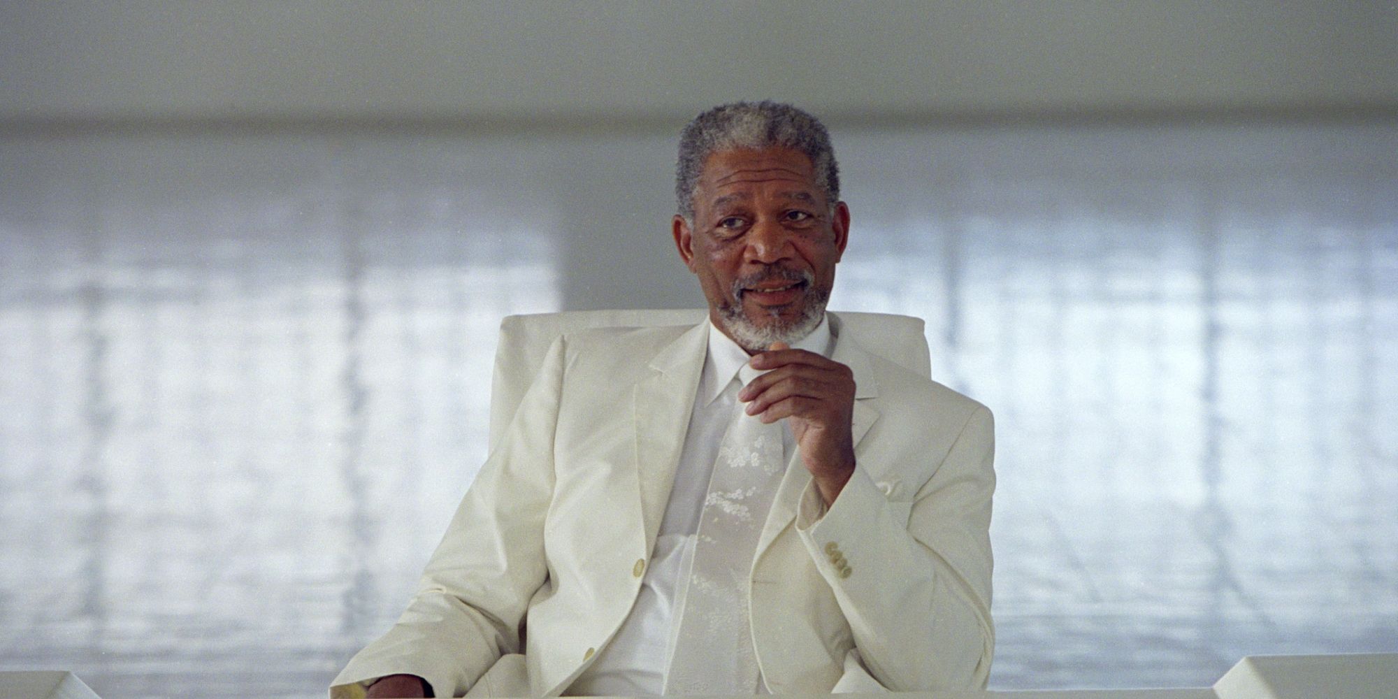 Morgan Freeman looks on as God from Bruce Almighty 
