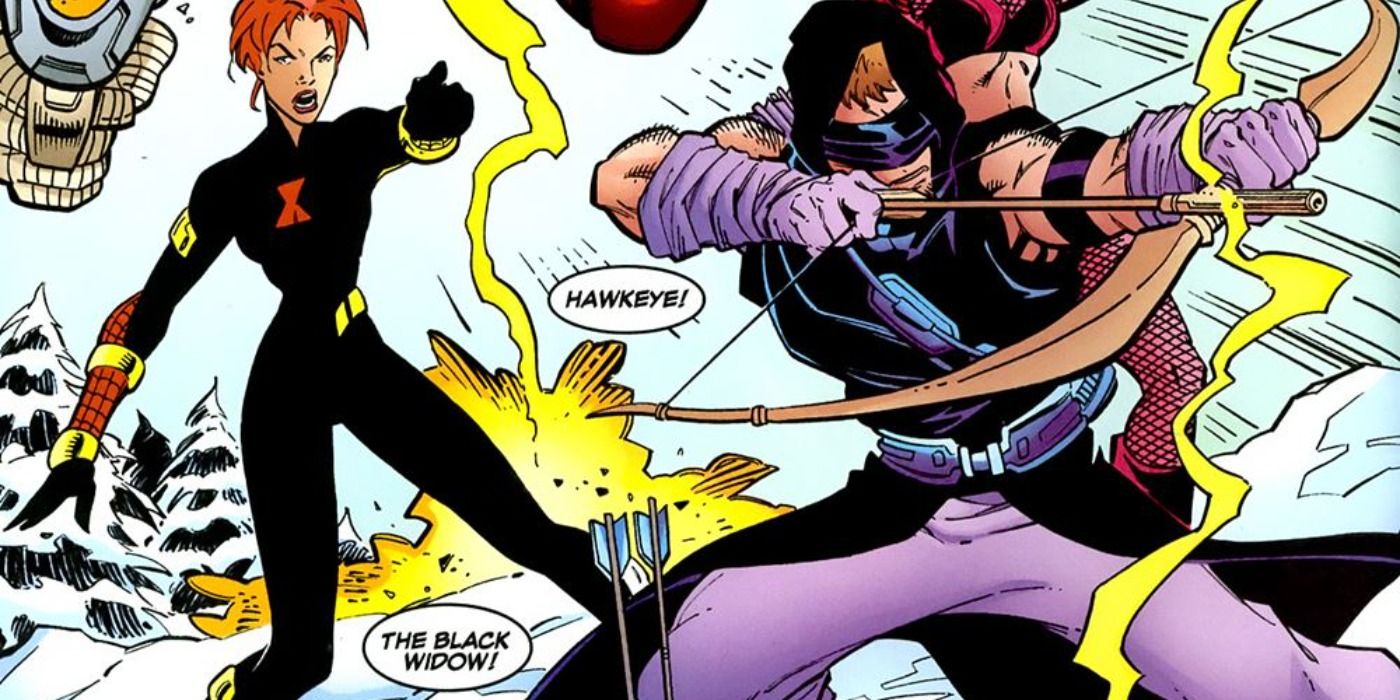 Mutant X Hawkeye prepares to fire in arrow in Marvel Comics