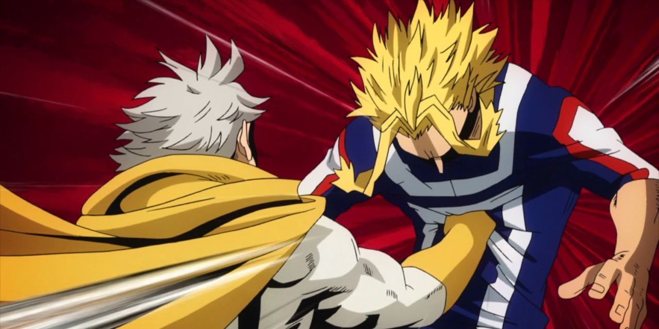 Young Gran Torino training All Might with a punch to the gut