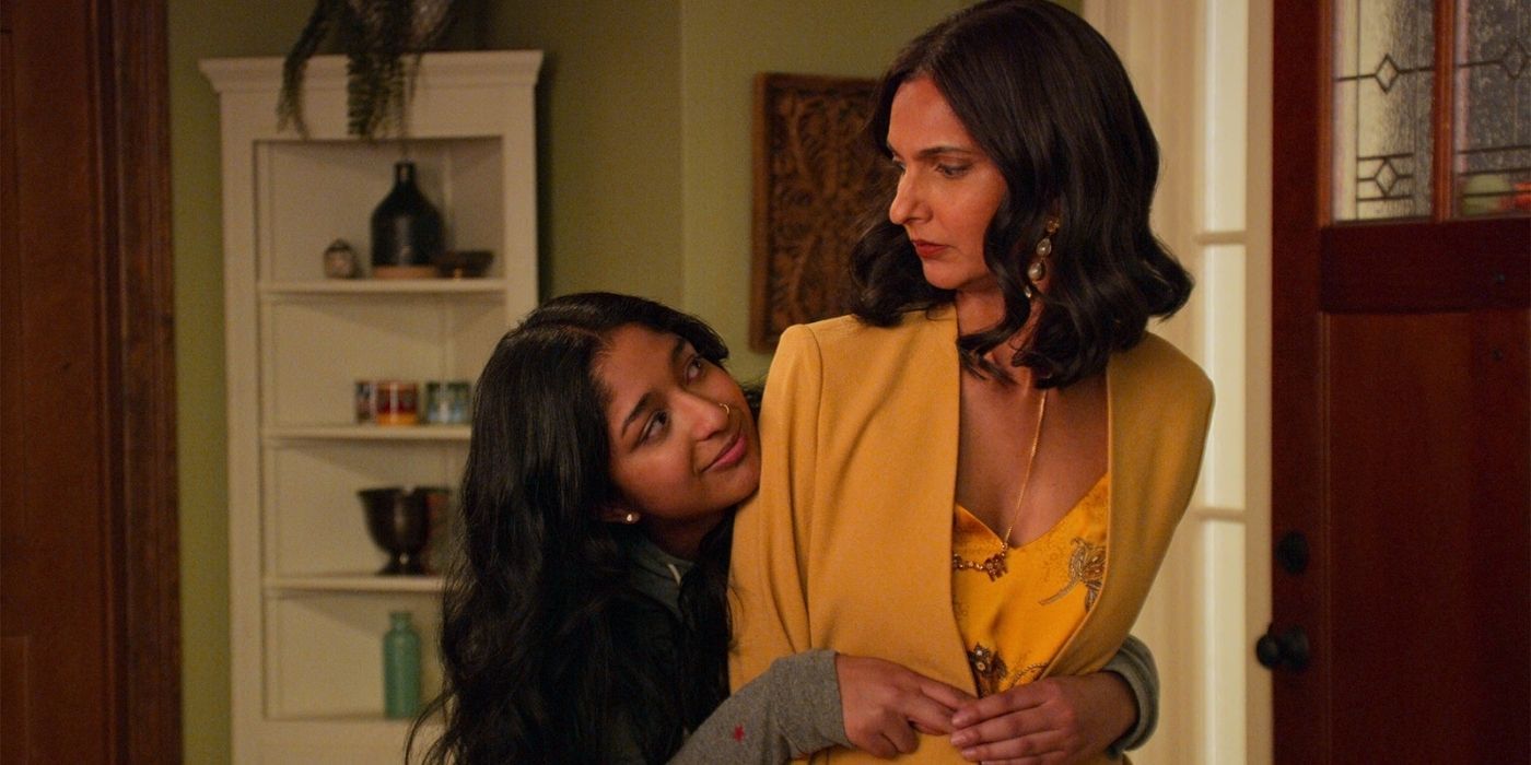 Devi hugs Nalini in Never Have I Ever