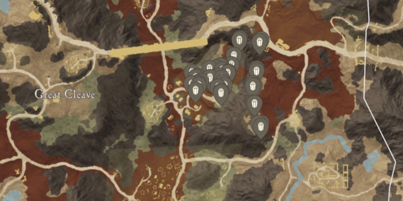New World Gold Vein Locations Great Cleave
