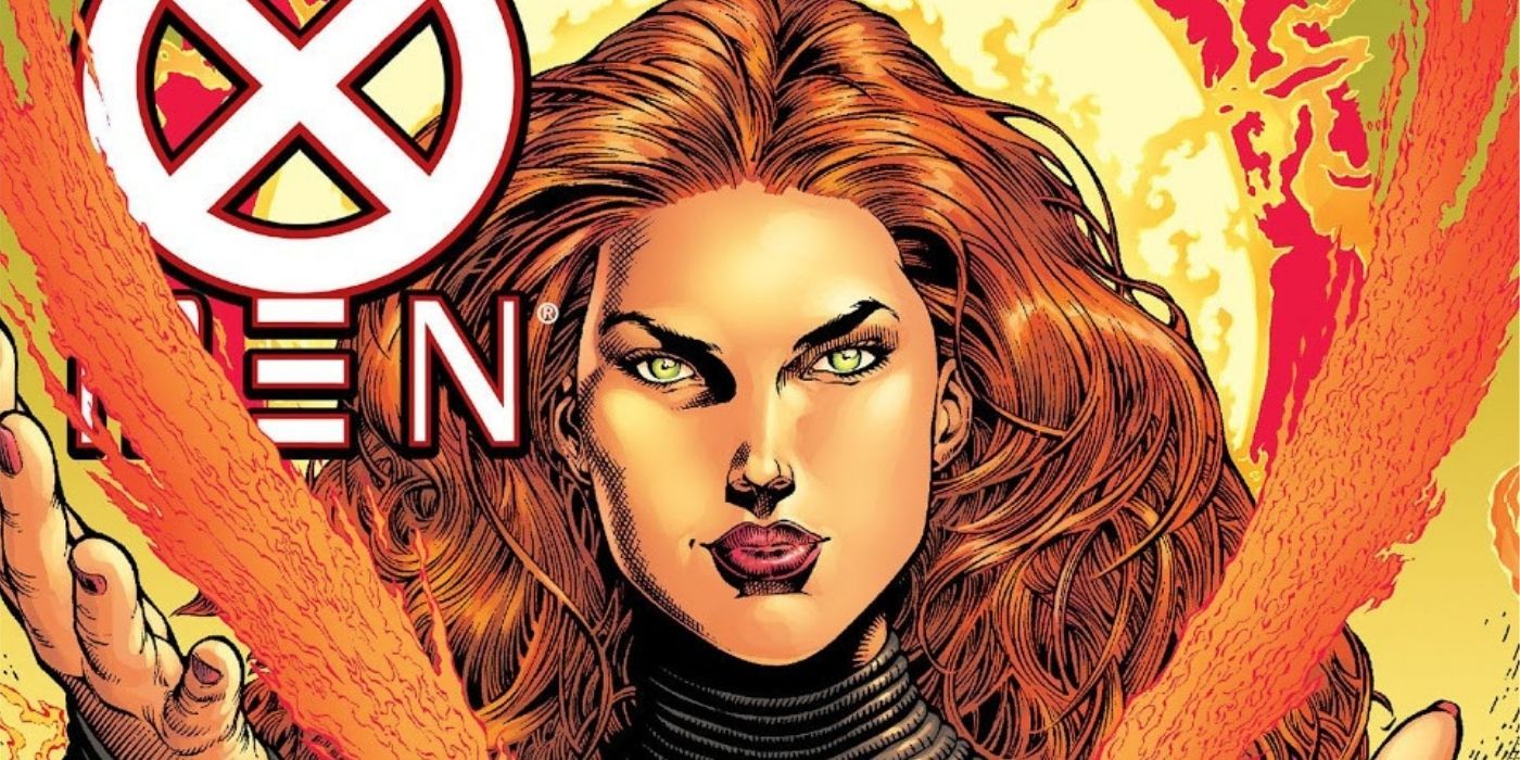 Jean Grey usando seus poderes de Fênix na capa de New X-Men