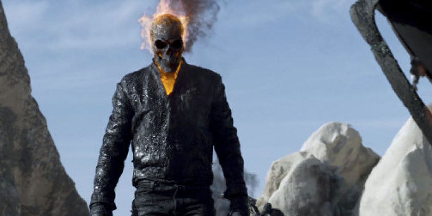 Nic Cage turns into Ghost Rider in Spirit of Vengeance.