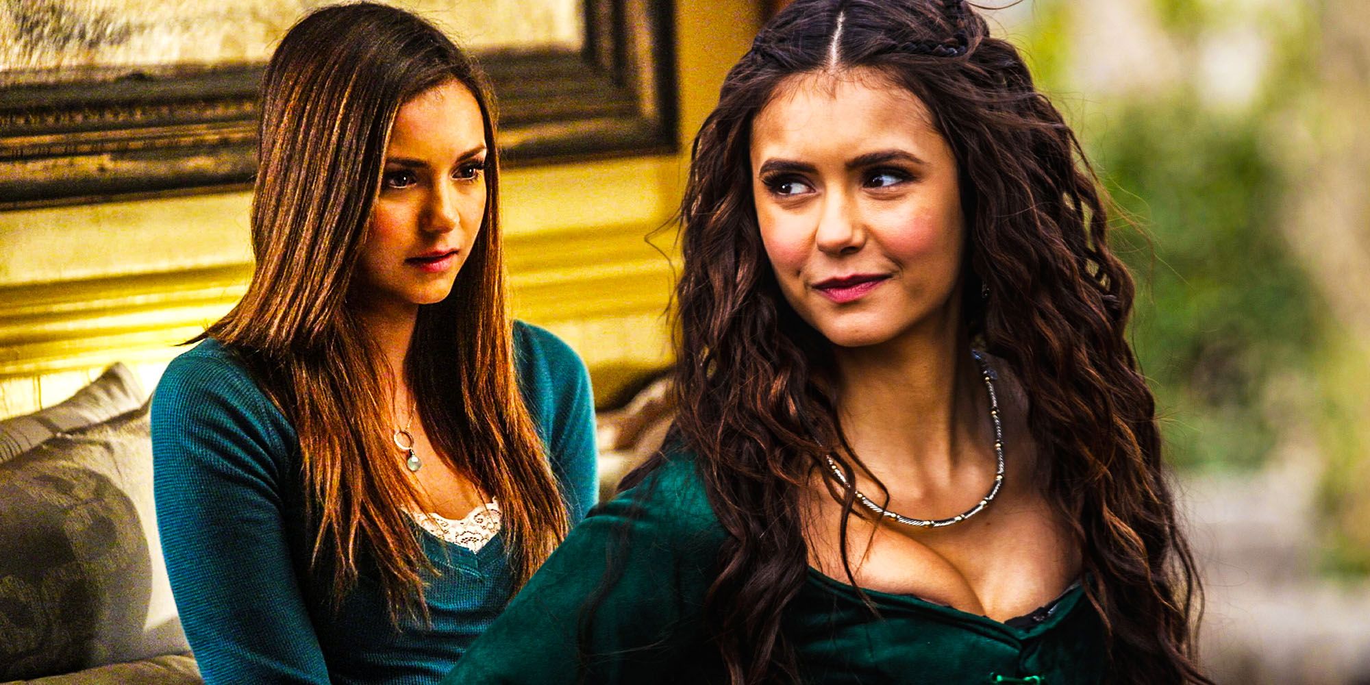 Elena and Katherine in The Vampire Diaries