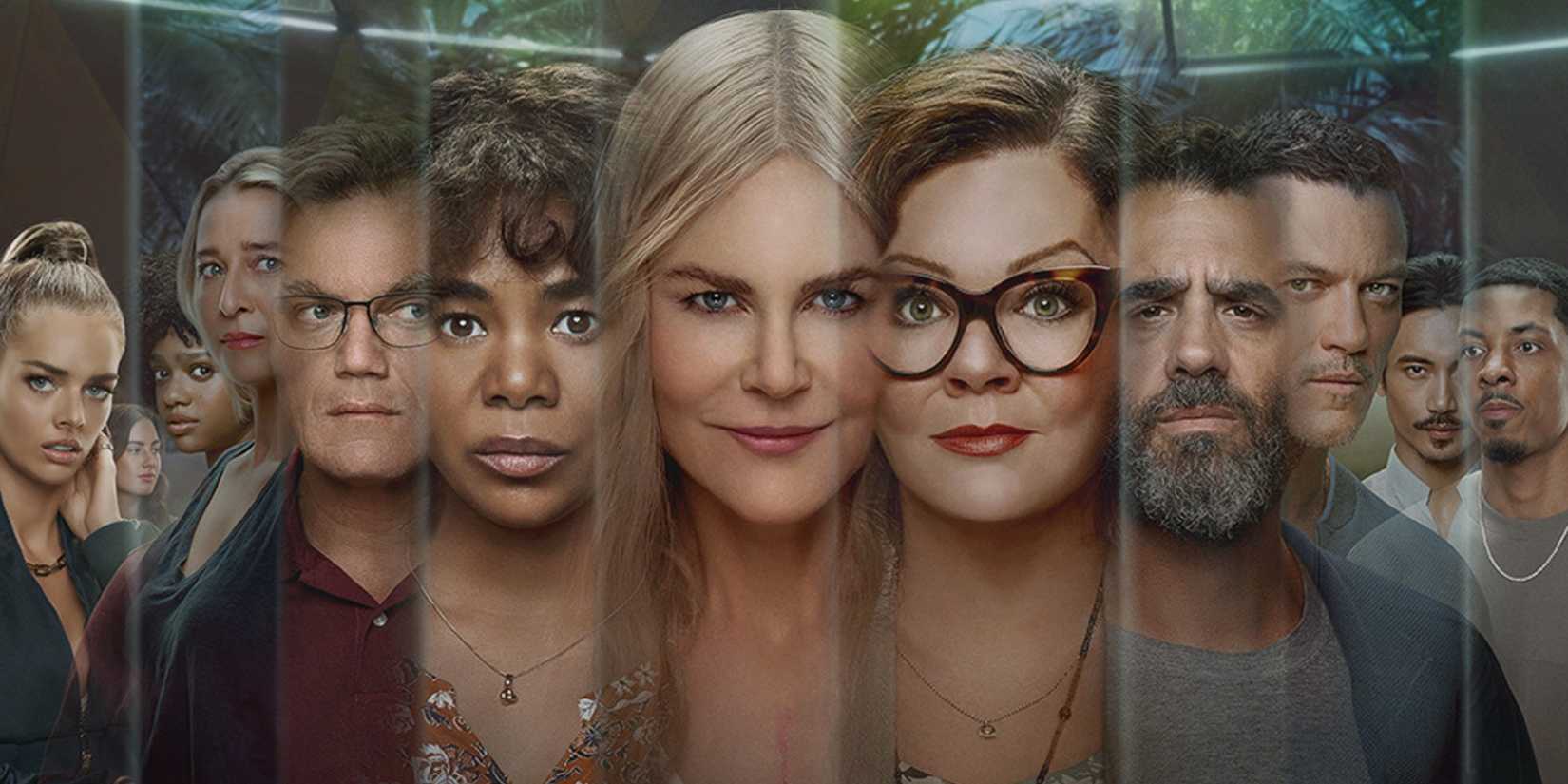 The official poster for Nine Perfect Strangers introducing the cast