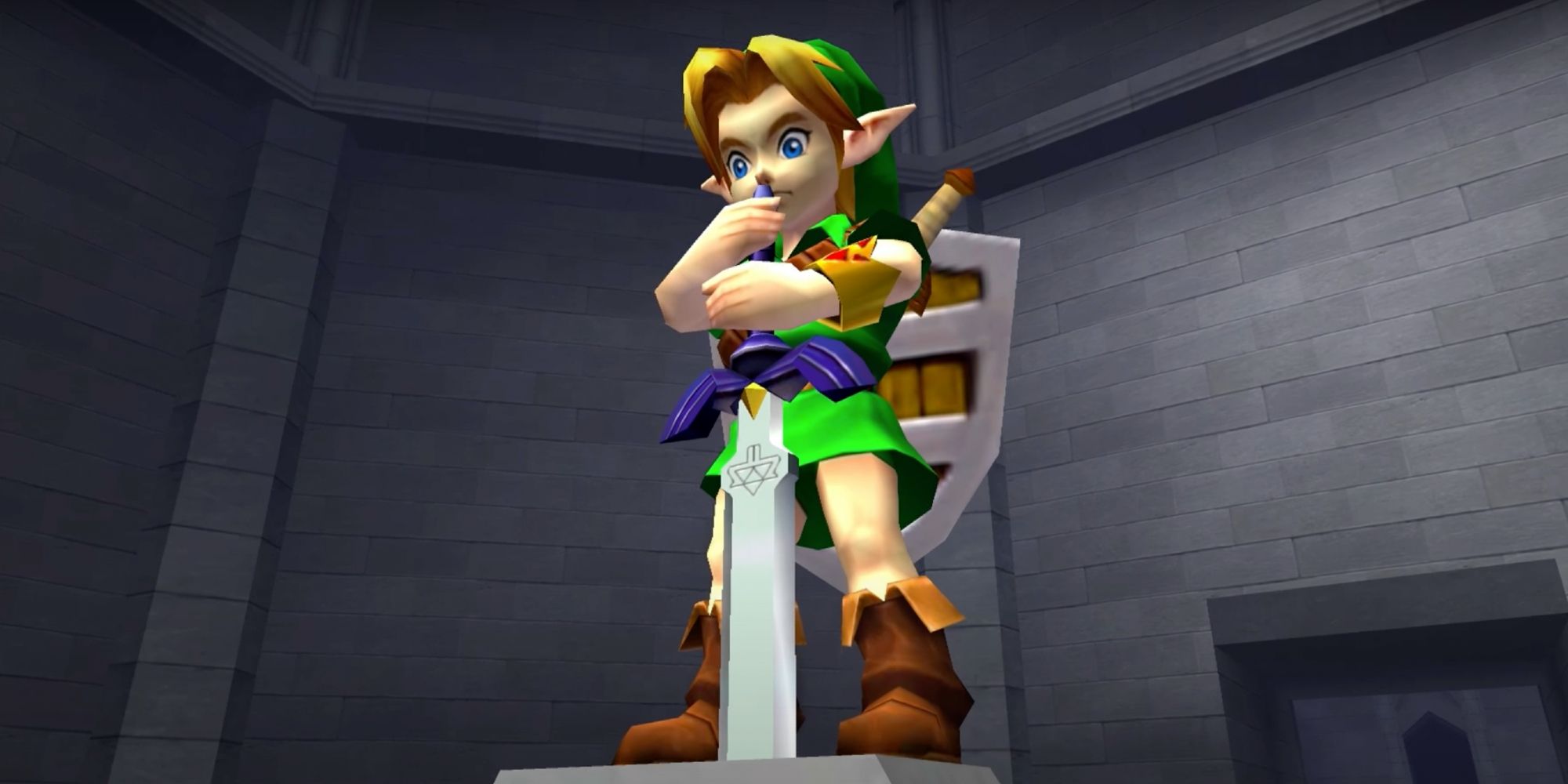The Master Sword has the power to take Link through time in Ocarina of Time