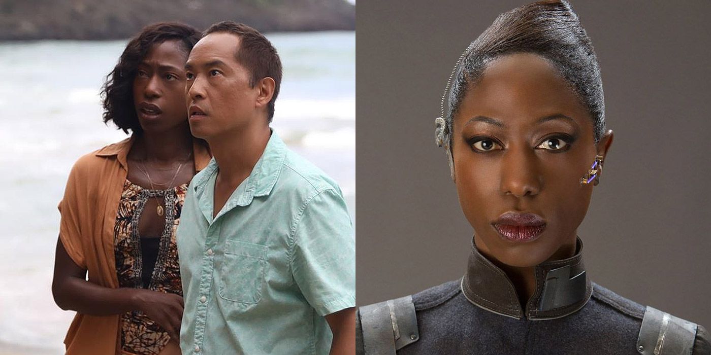 Split image of Patricia from Old, and Nikki Amuka-bird