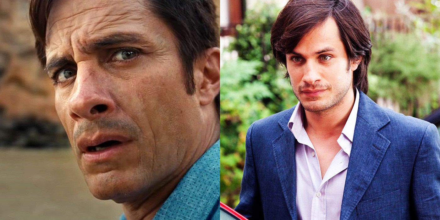 Split image of Guy from Old, and Gael García Bernal 