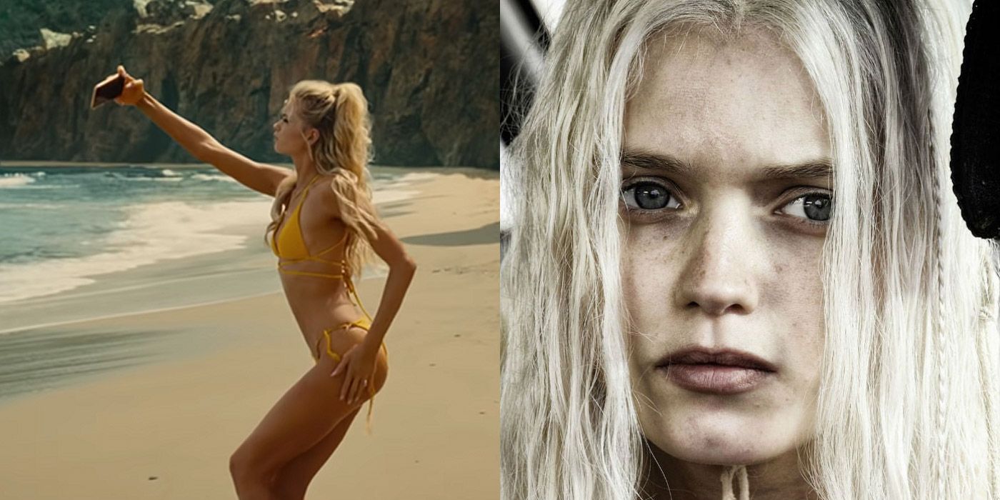 Split image of Chrystal from Old, and Abbey Lee