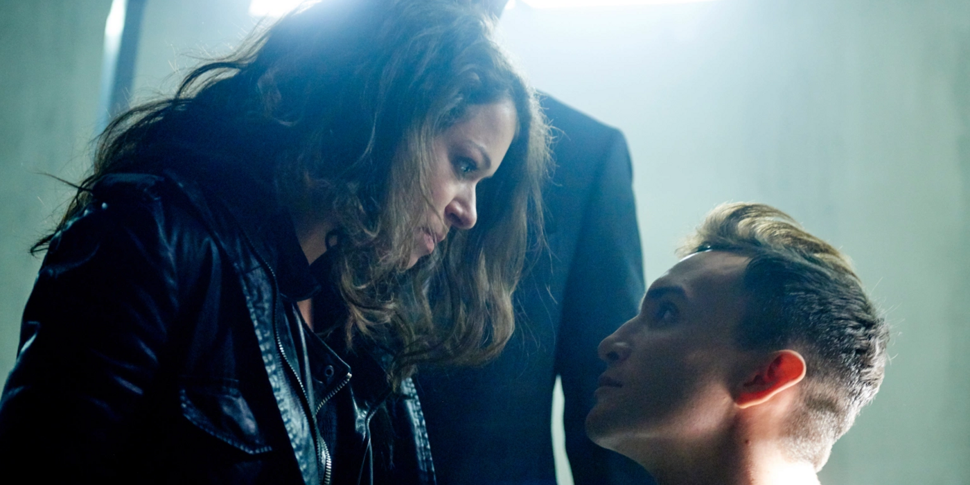 Sarah faces off with Mark in Orphan Black