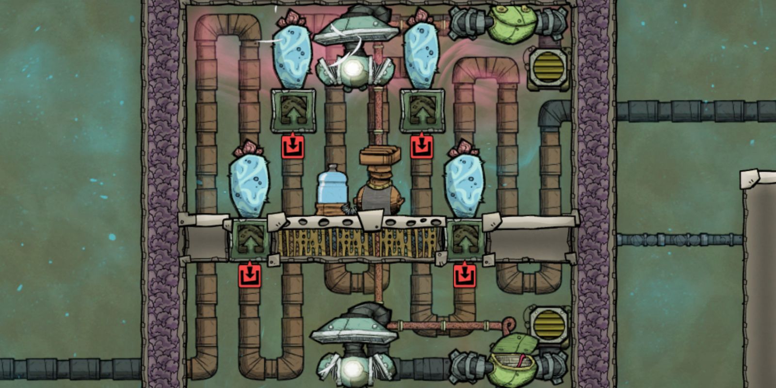 An Electrolyzer Setup in Oxygen Not Included