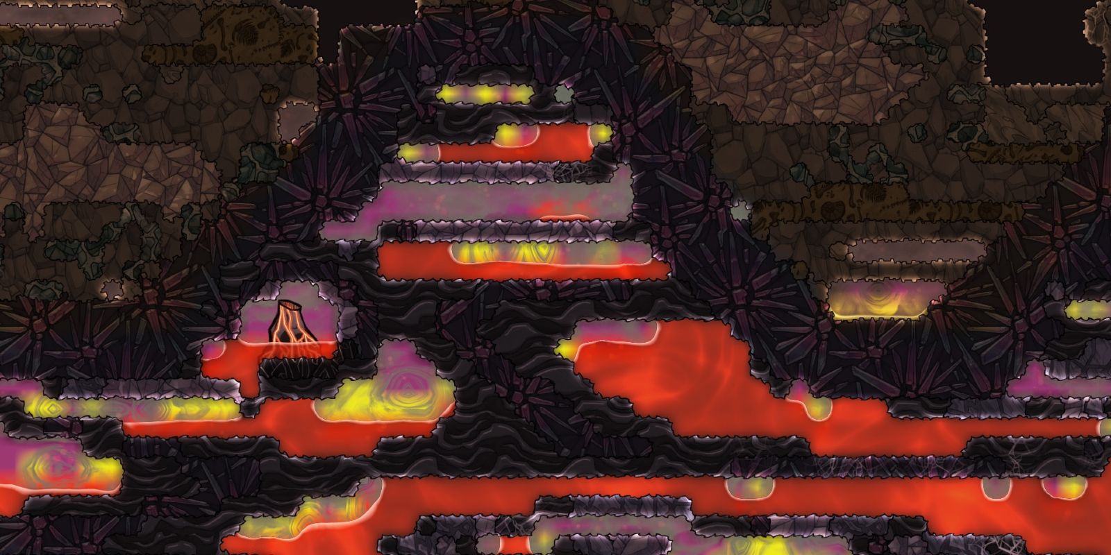 A Volcano produces lava in Oxygen Not Included 