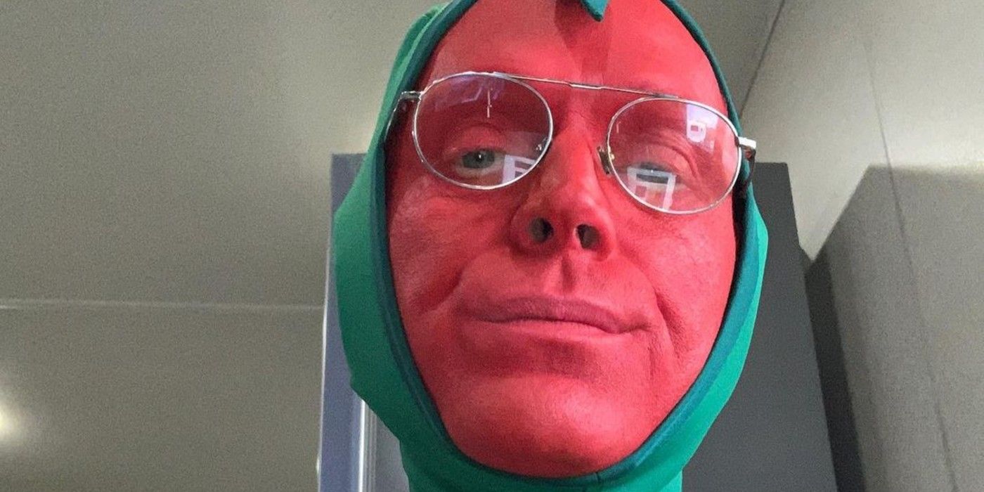 WandaVision’s Paul Bettany Gives A BTS Look at Classic Vision Costume