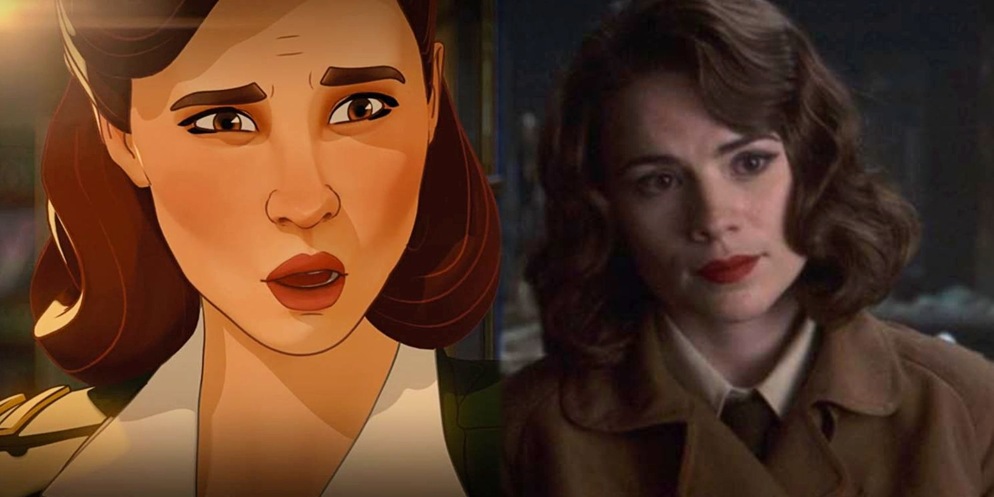 Peggy Carter in What If and Captain America The First Avenger