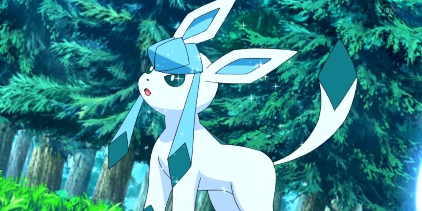 A Glaceon in the Pokémon anime.