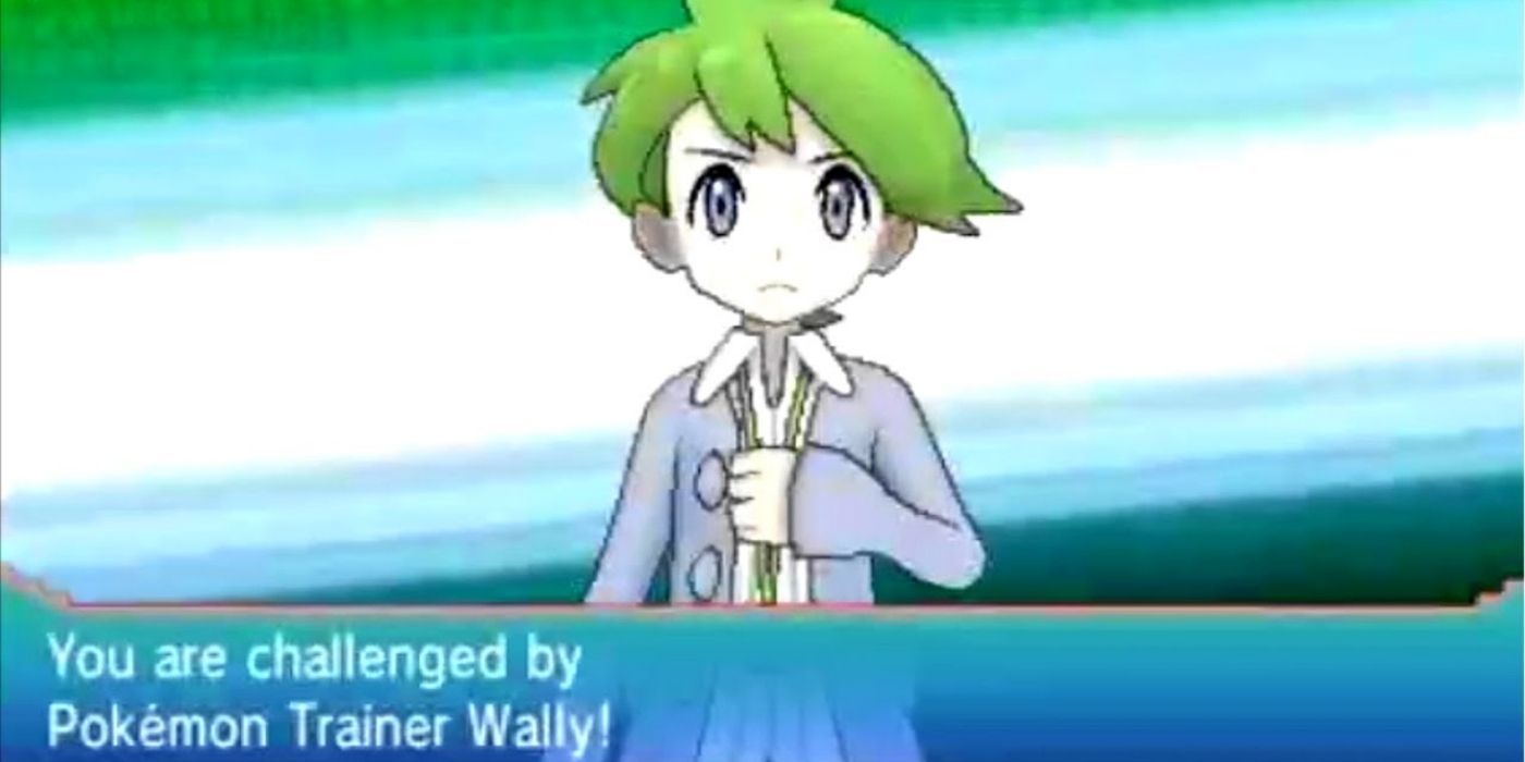 Wally challenging the player to a battle in Pokémon ORAS