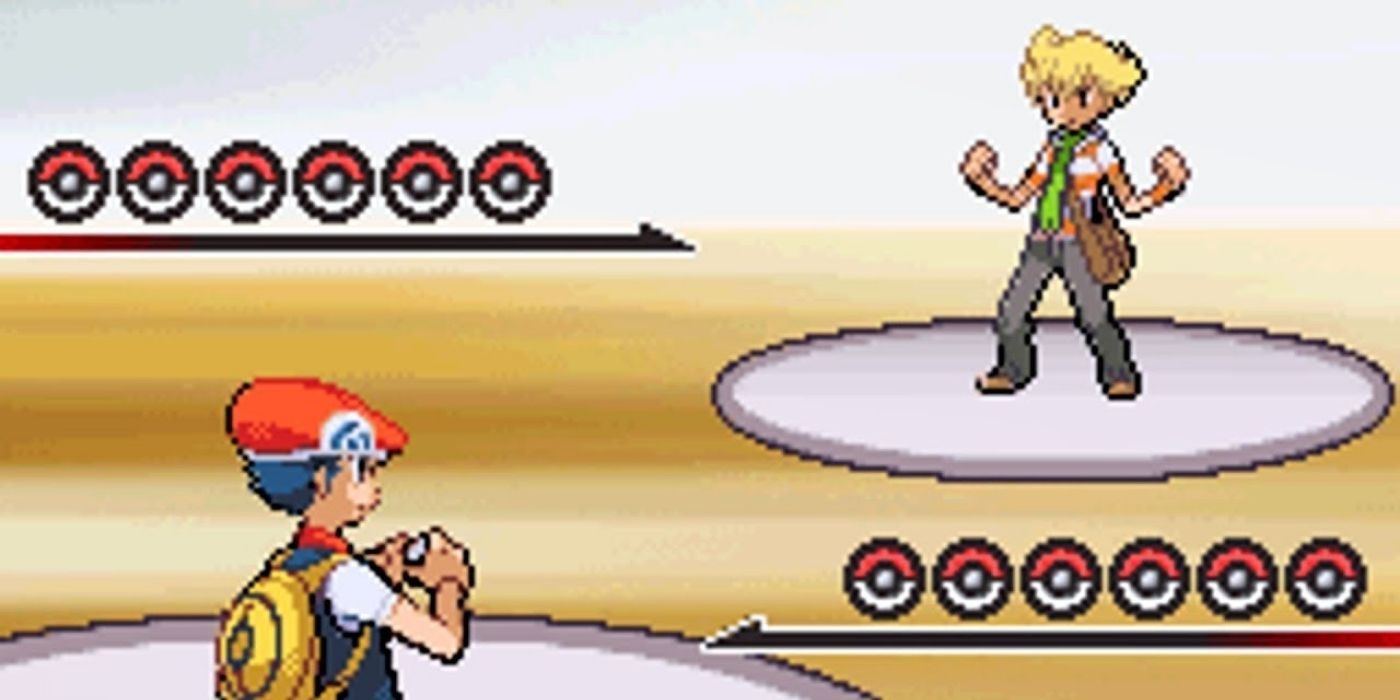 Lucas and Barry battle in Pokémon Platinum
