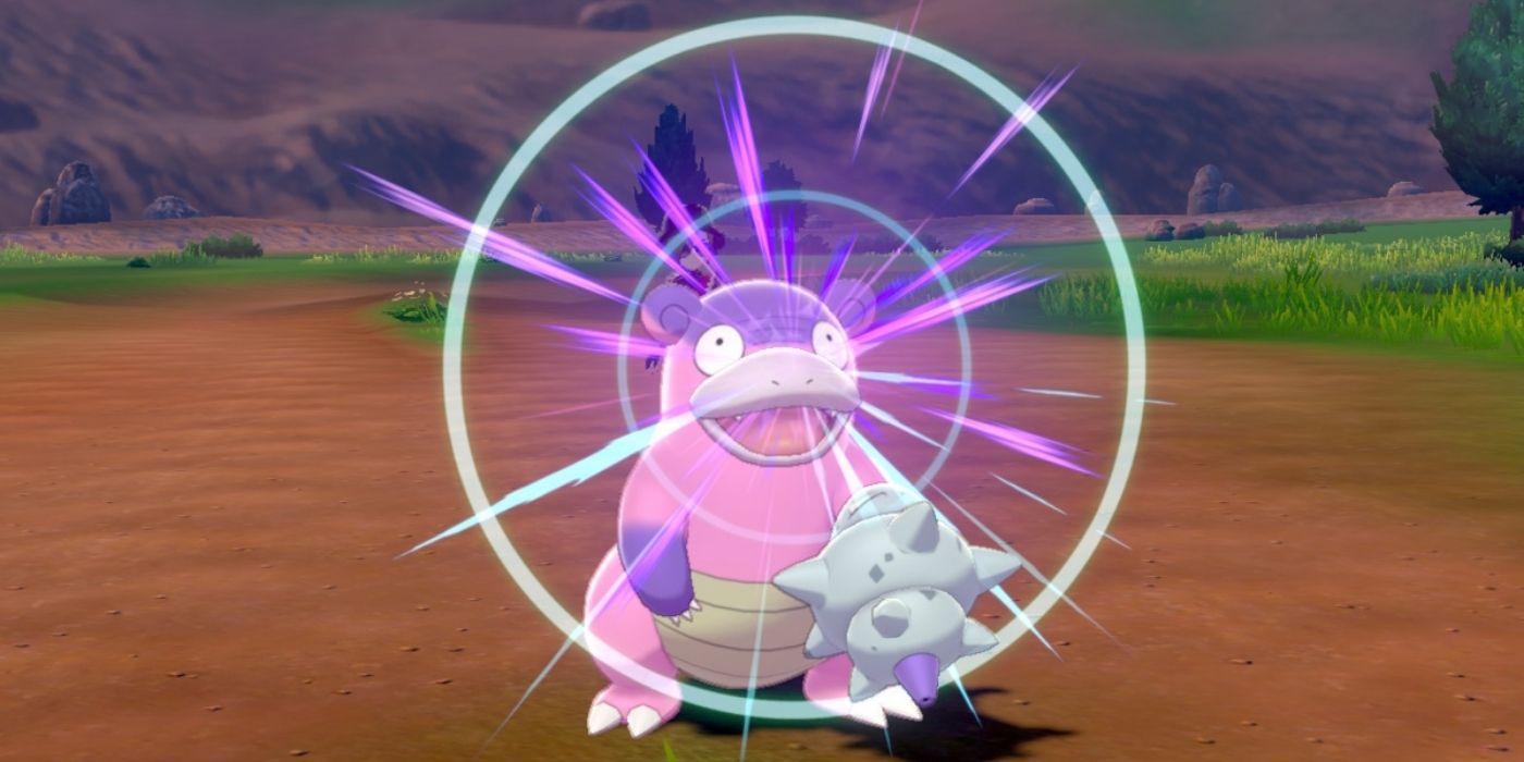 Galarian Slowbro using Zen Headbutt in Pokémon Sword &amp; Shield