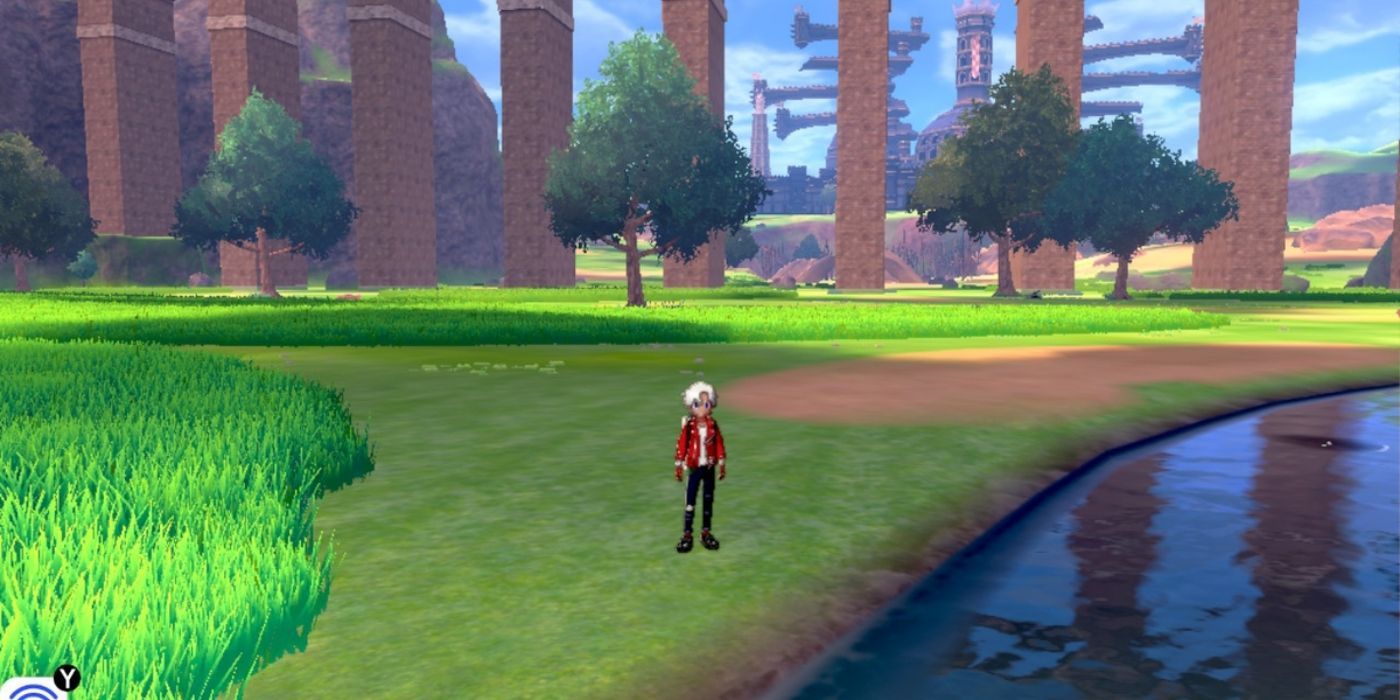 Victor standing at Bridge Field in Pokémon Sword &amp; Shield