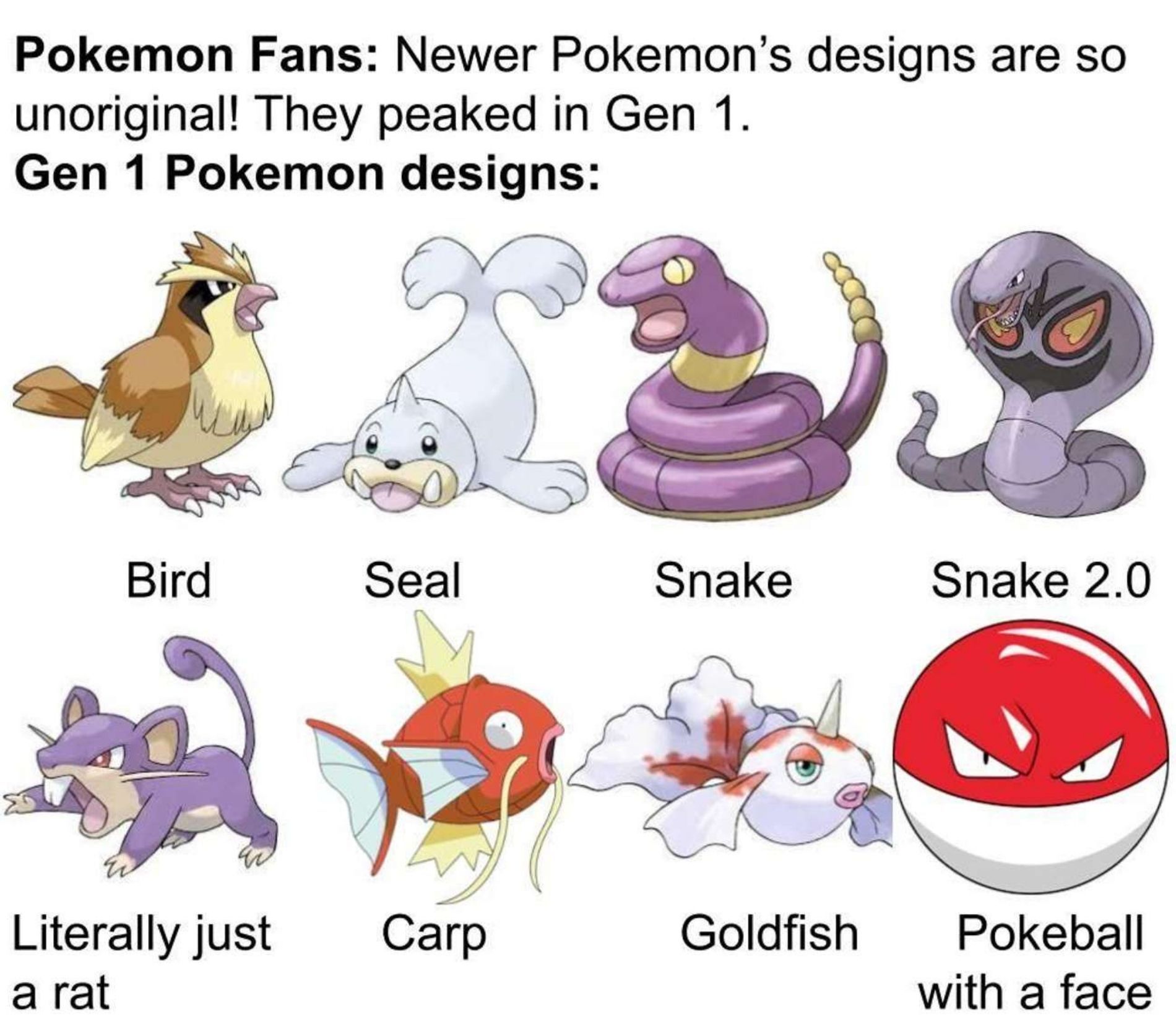 Pokemon Gen 1 Design Meme