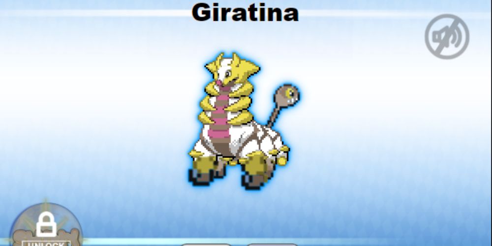 Giratina in the Pokémon Fusion app.
