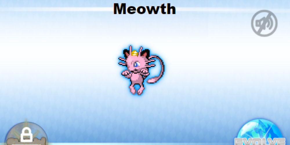 Meowth in the Pokémon Fusion app.