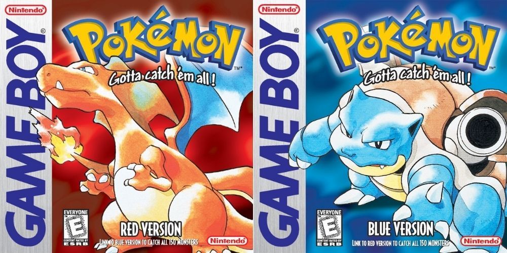 As famosas capas de Pokémon Red e Blue
