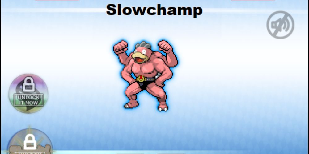 Slowchamp in the Pokémon Fusion app.