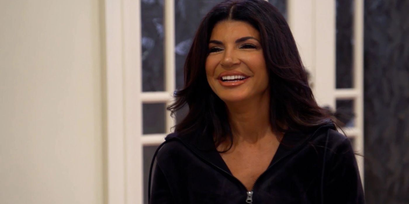 Teresa Giudice smiling on The Real Housewives Of New Jersey