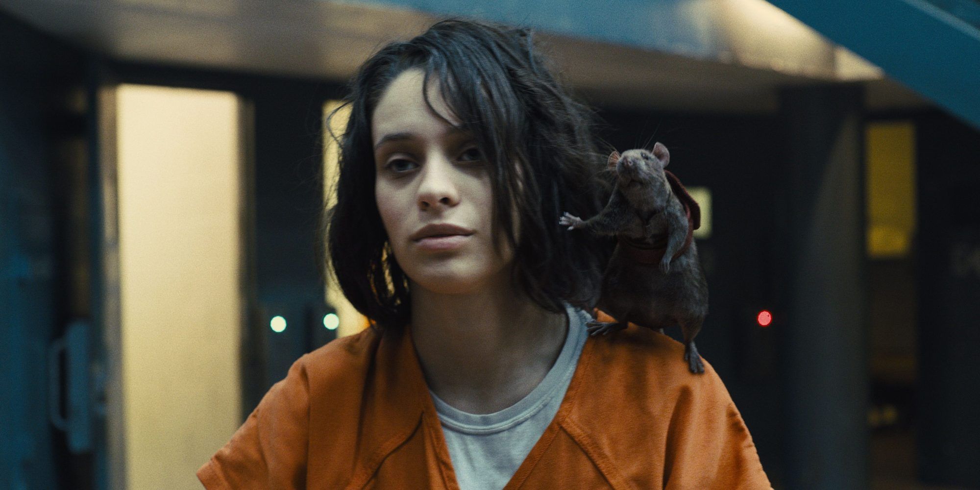 Ratcatcher 2 with a rat on her shoulder in The Suicide Squad.