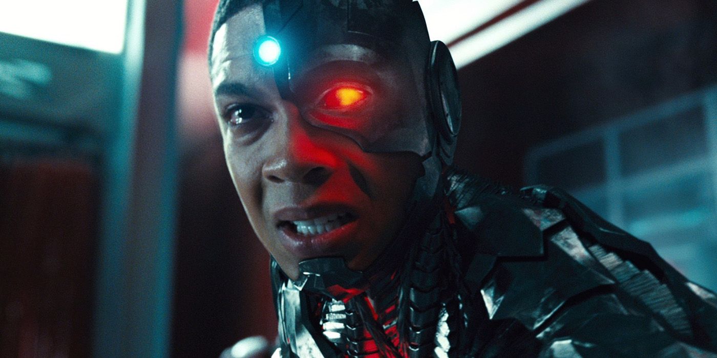 Cyborg looking anguished in Justive League