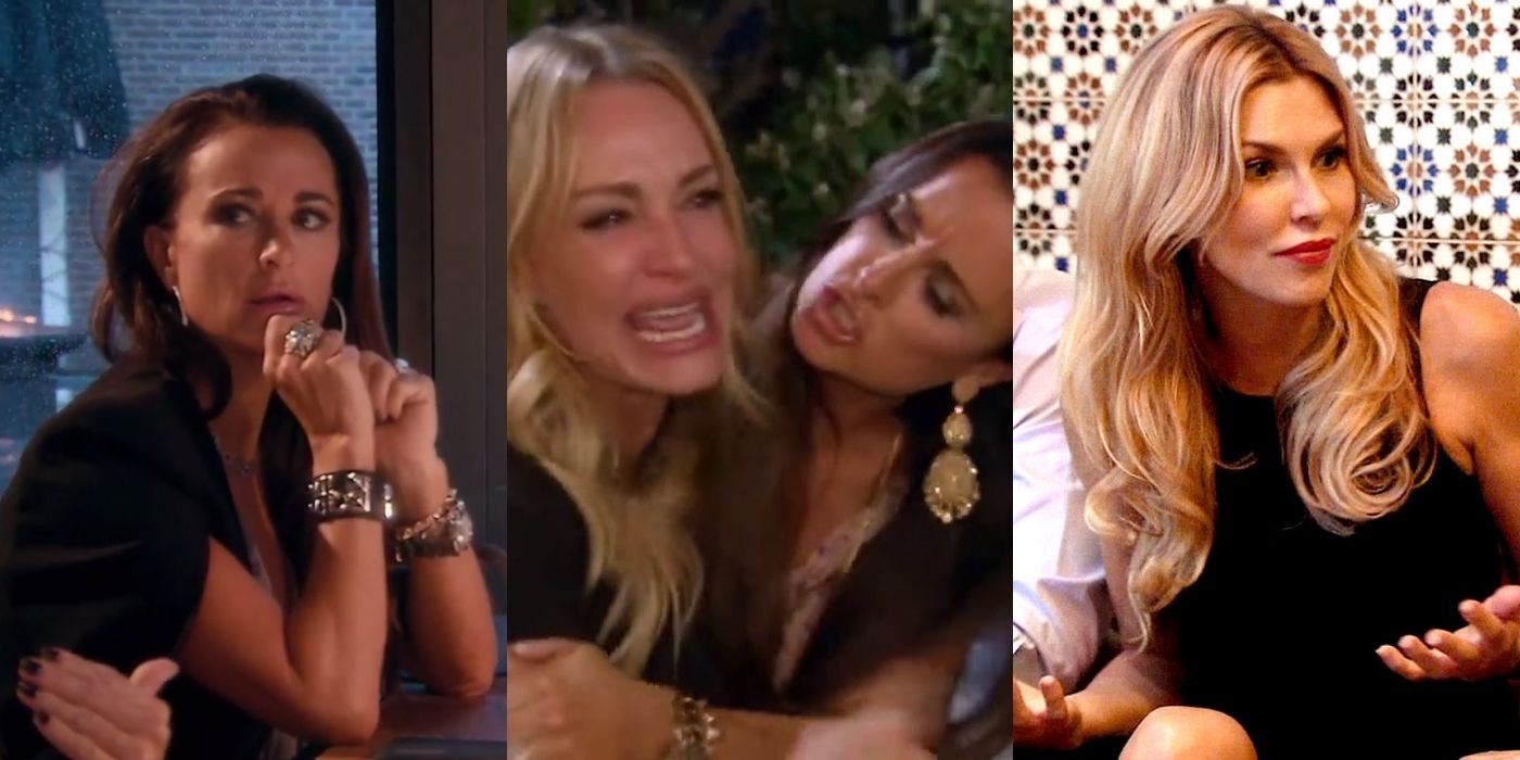 Collage of women from The Real Housewives of Beverly Hills reality TV series.