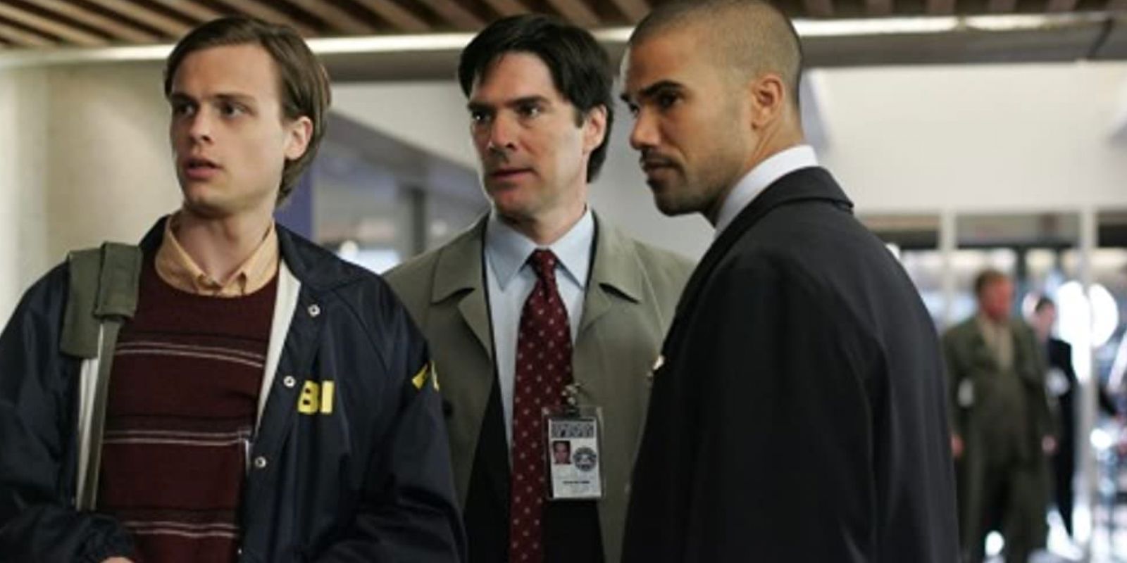 Reid, Hotch, and Morgan together in the first Criminal Minds episode