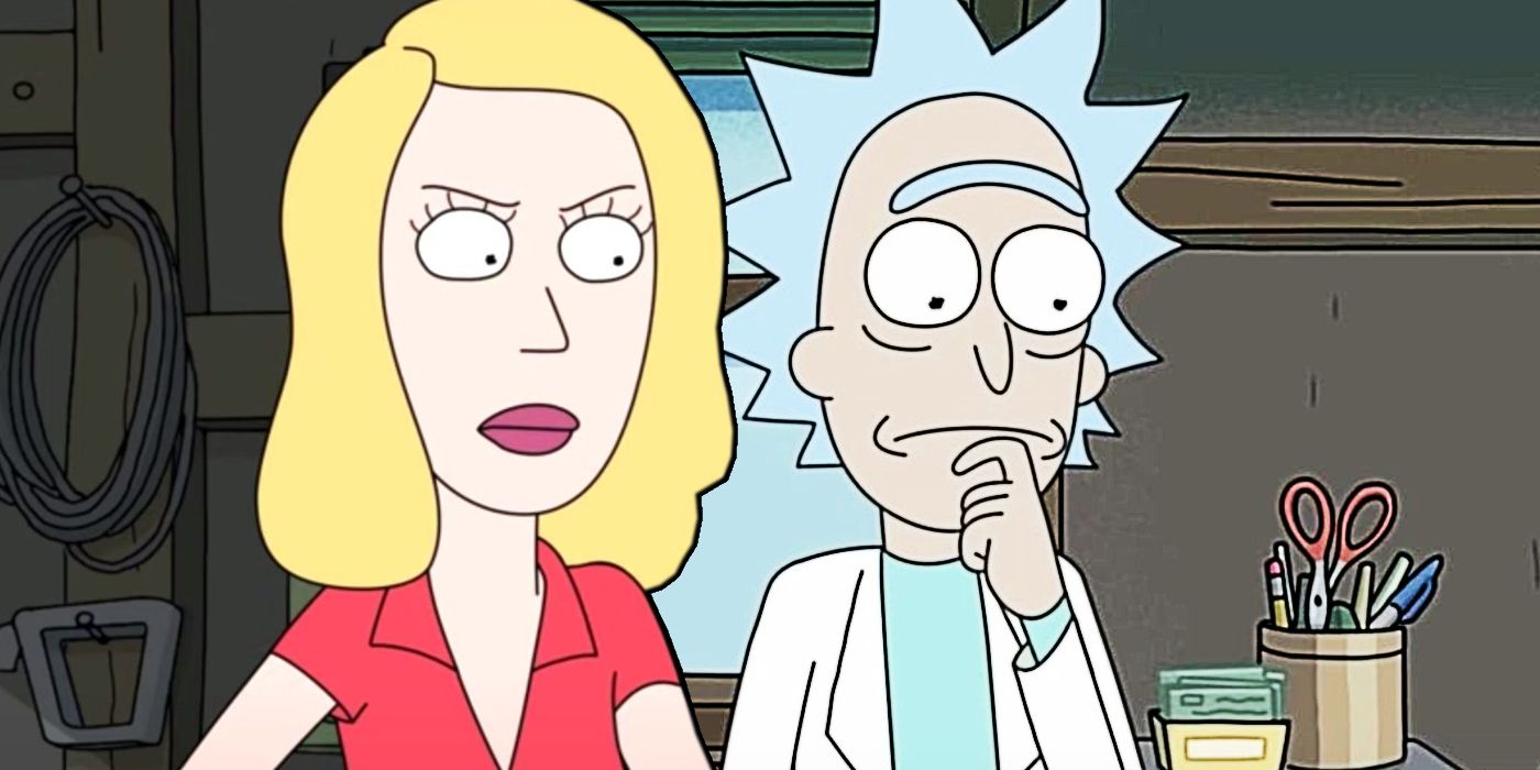 Rick and Beth in Rick and Morty
