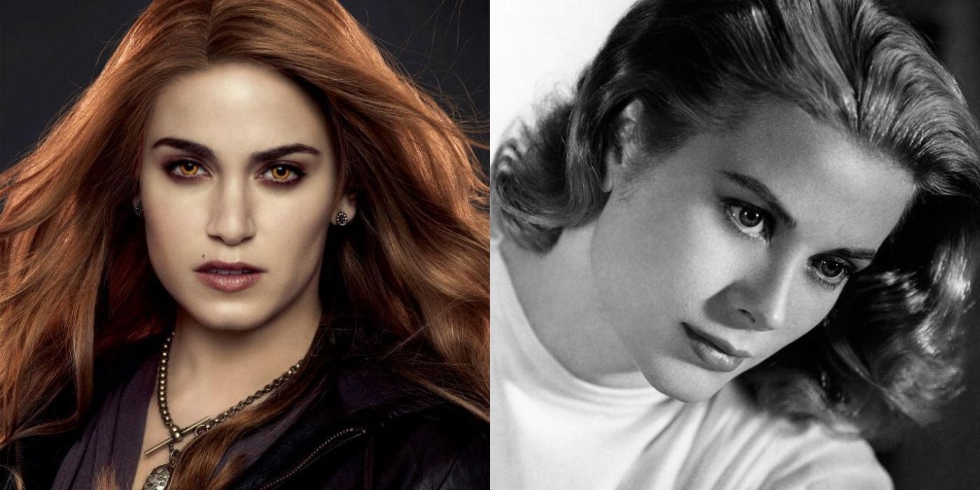 Split image of Rosalie from Twilight and Grace Kelly