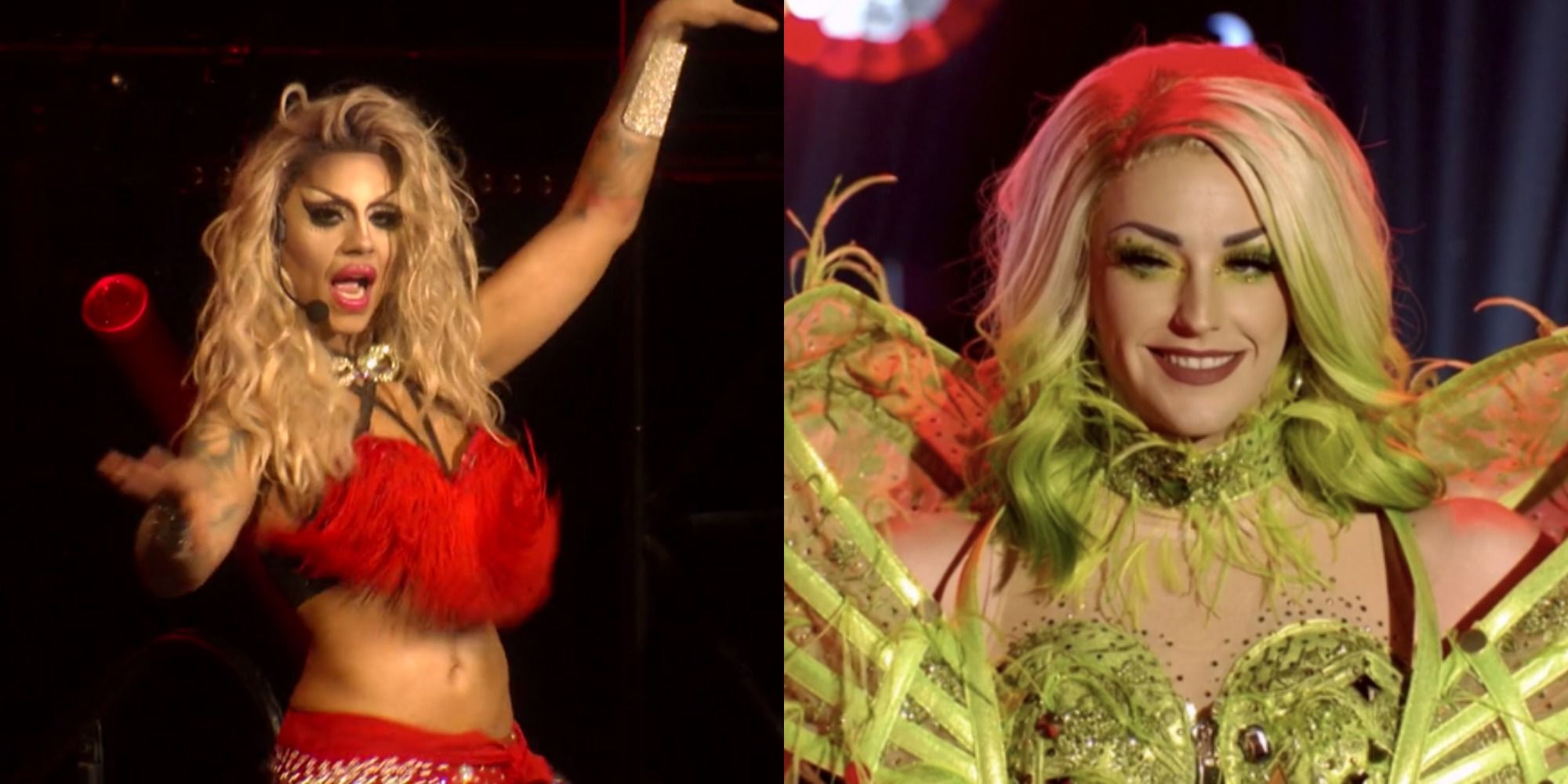 Split image showing Yara Sofia and Laganja Estranja in RuPaul's Drag Race All-Stars 6