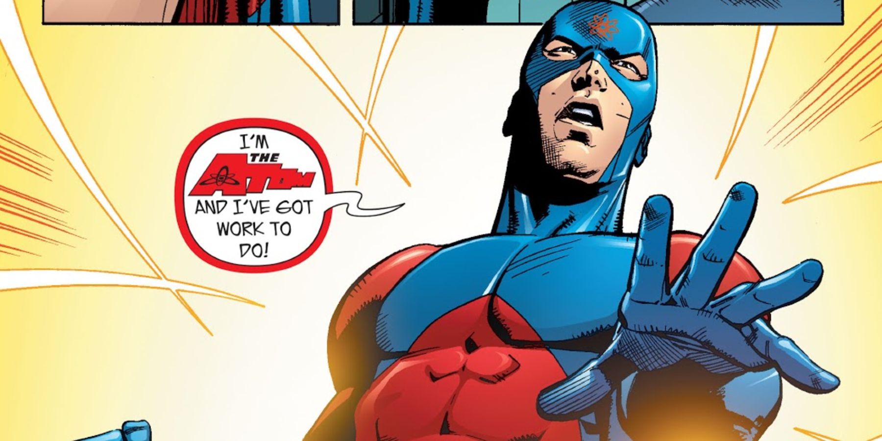Ryan Choi declaring himself as the Atom in The All-New Atom #25.