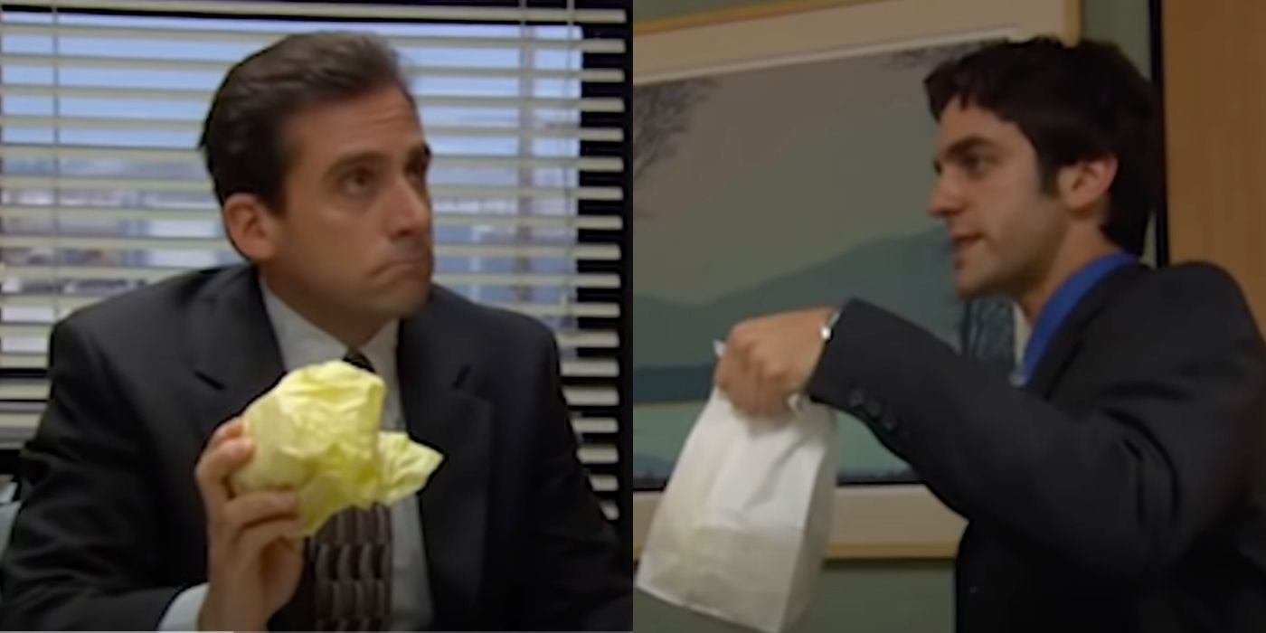 Ryan brings Michael a breakfast sandwich on The Office.