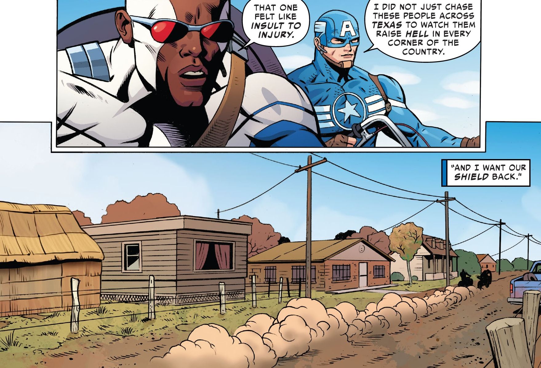 Captain America Steve Rogers and Sam Wilson
