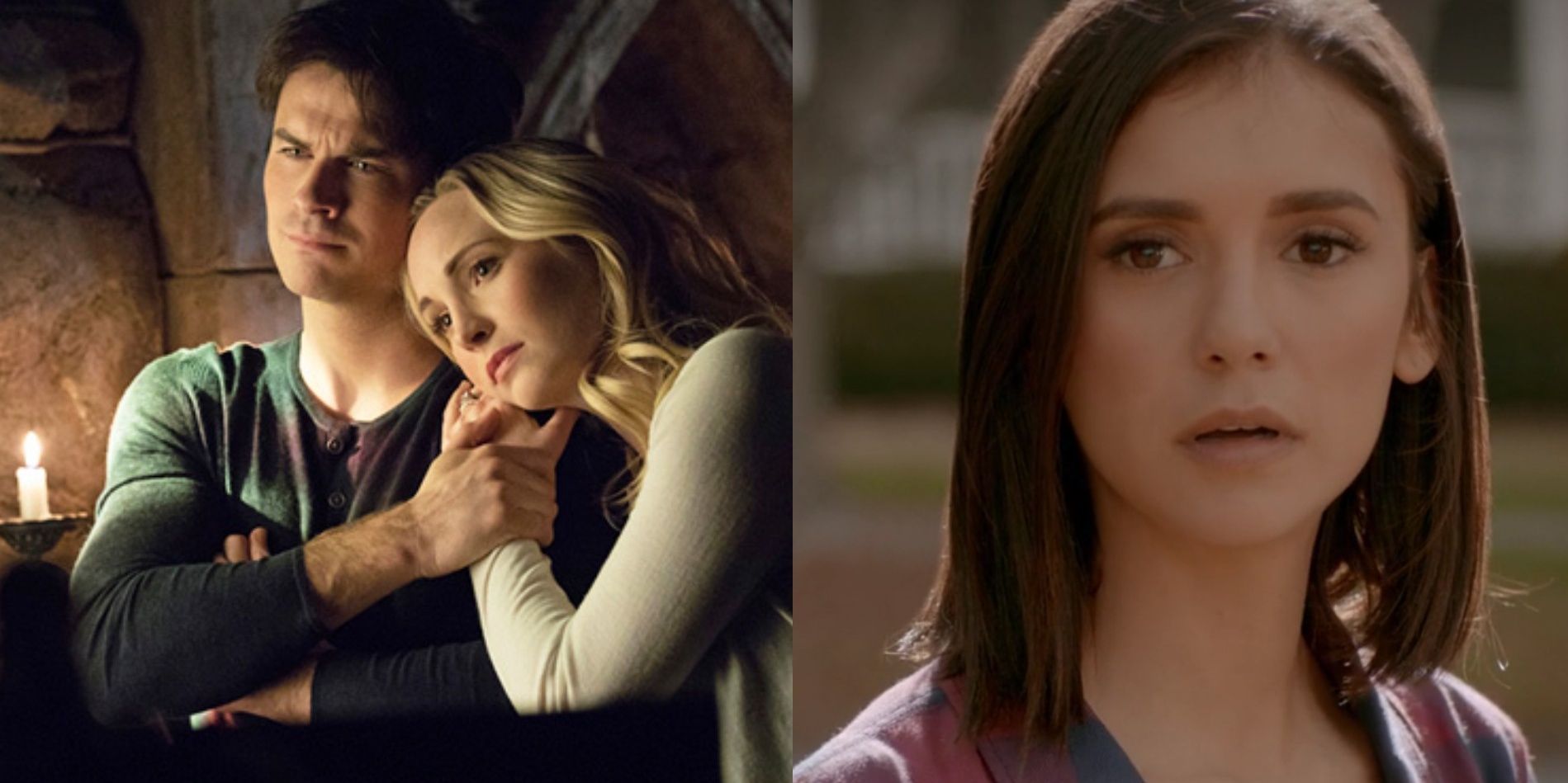 Split images from the Vampire Diaries finale