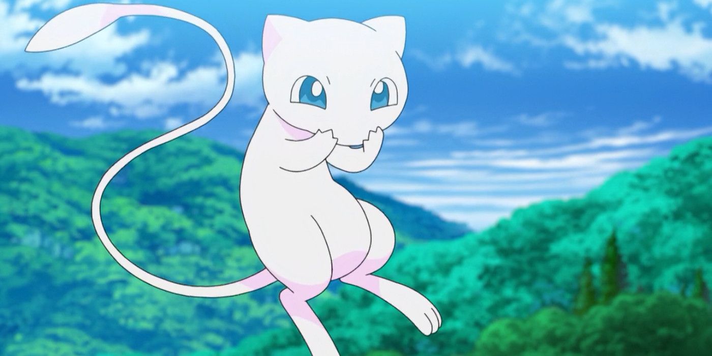 Screenshot of Mew from the Pokemon anime