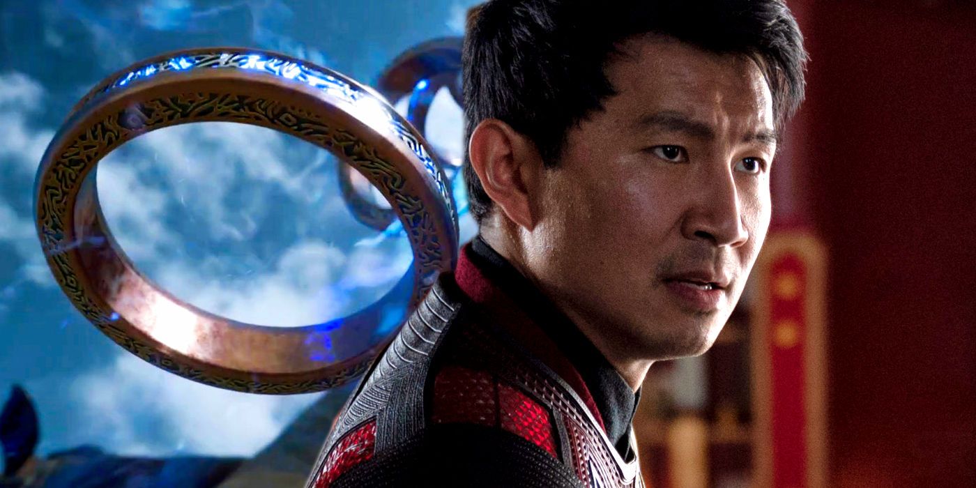 A blended image features one of the Ten Rings and Shang-Chi in the MCU