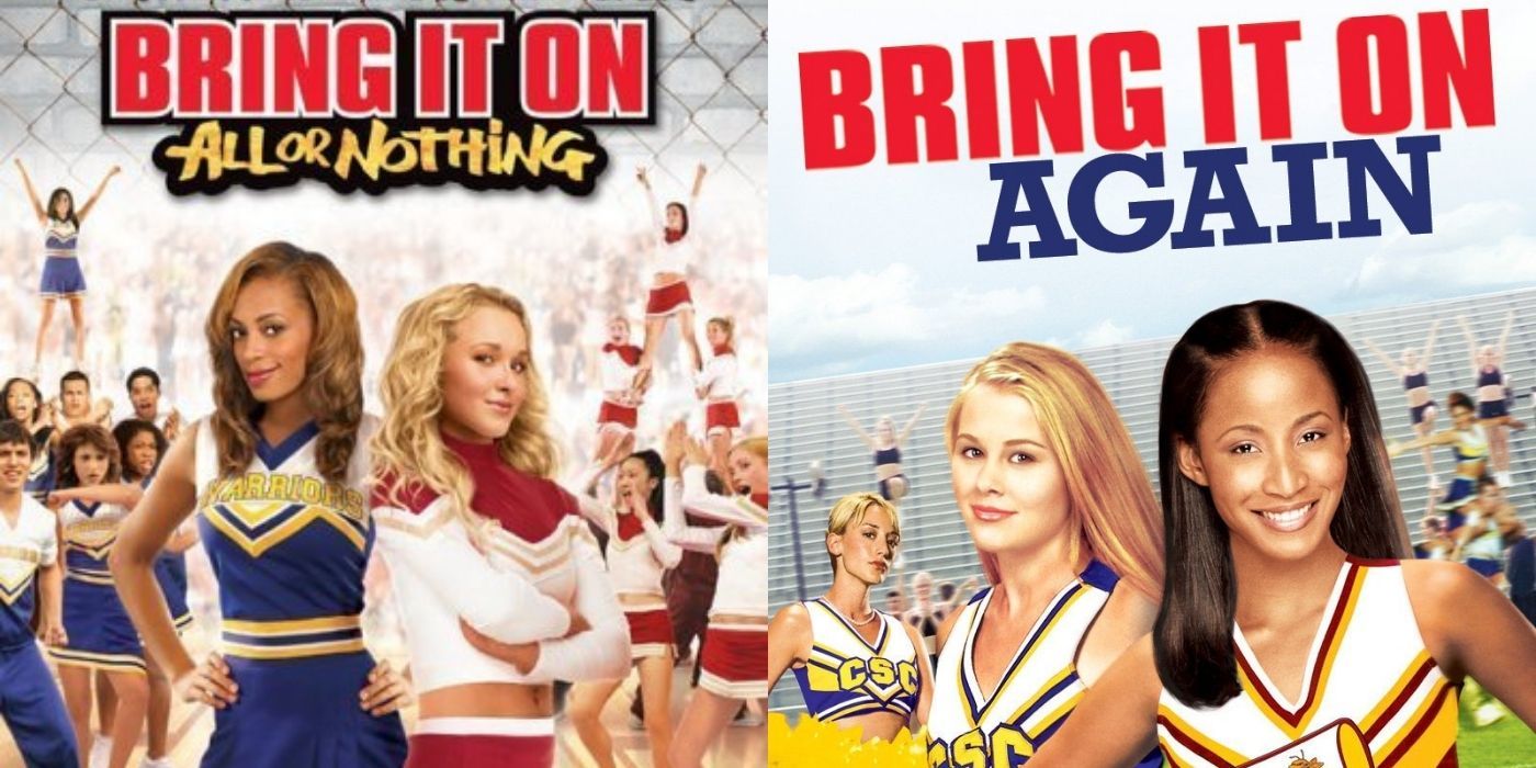 Side by side images of two Bring it On films